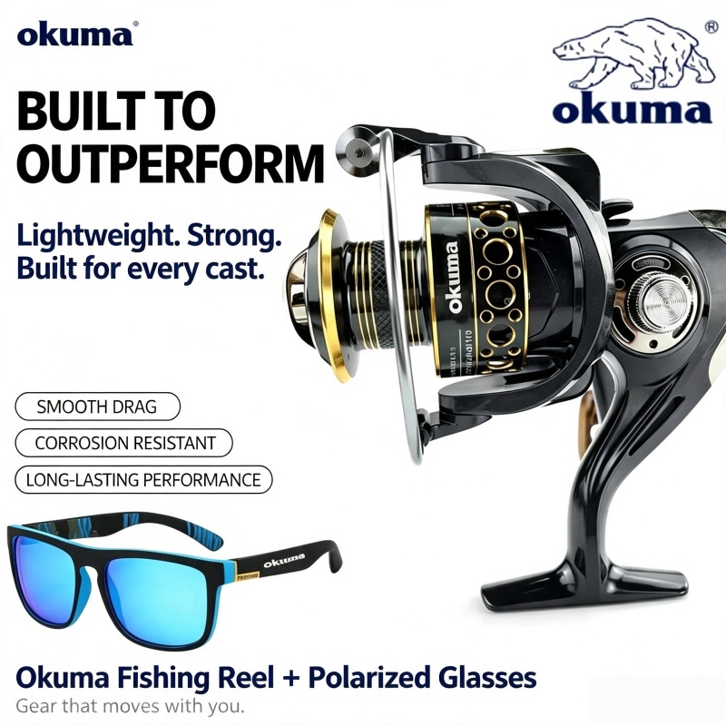 Ice Fishing Reel - OKUMA-Spinning Reel, MetalUltra Light Fishing Reel,